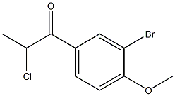 1-(3-bromo-4-methoxyphenyl)-2-chloropropan-1-one 구조식 이미지