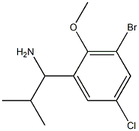 1-(3-bromo-5-chloro-2-methoxyphenyl)-2-methylpropan-1-amine 구조식 이미지