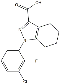 1-(3-chloro-2-fluorophenyl)-4,5,6,7-tetrahydro-1H-indazole-3-carboxylic acid Structure