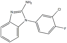 1-(3-chloro-4-fluorophenyl)-1H-1,3-benzodiazol-2-amine Structure