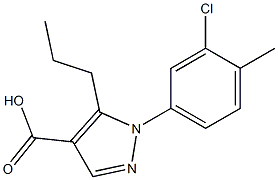 1-(3-chloro-4-methylphenyl)-5-propyl-1H-pyrazole-4-carboxylic acid Structure