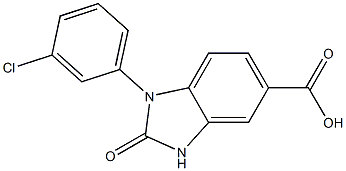 1-(3-chlorophenyl)-2-oxo-2,3-dihydro-1H-1,3-benzodiazole-5-carboxylic acid 구조식 이미지