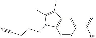 1-(3-cyanopropyl)-2,3-dimethyl-1H-indole-5-carboxylic acid Structure