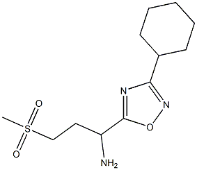 1-(3-cyclohexyl-1,2,4-oxadiazol-5-yl)-3-methanesulfonylpropan-1-amine Structure
