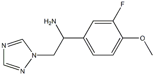 1-(3-fluoro-4-methoxyphenyl)-2-(1H-1,2,4-triazol-1-yl)ethan-1-amine 구조식 이미지