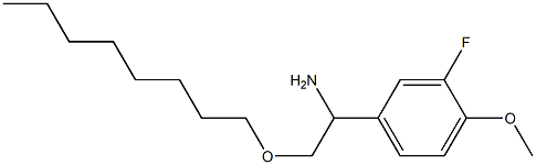 1-(3-fluoro-4-methoxyphenyl)-2-(octyloxy)ethan-1-amine 구조식 이미지