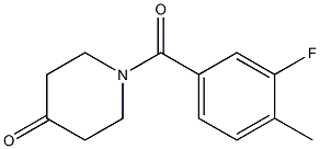 1-(3-fluoro-4-methylbenzoyl)piperidin-4-one Structure