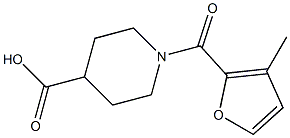 1-(3-methyl-2-furoyl)piperidine-4-carboxylic acid Structure