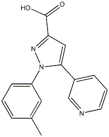 1-(3-methylphenyl)-5-pyridin-3-yl-1H-pyrazole-3-carboxylic acid Structure