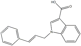 1-(3-phenylprop-2-en-1-yl)-1H-indole-3-carboxylic acid Structure