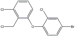 1-(4-bromo-2-chlorophenoxy)-3-chloro-2-(chloromethyl)benzene 구조식 이미지