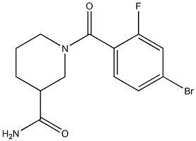 1-(4-bromo-2-fluorobenzoyl)piperidine-3-carboxamide Structure