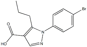 1-(4-bromophenyl)-5-propyl-1H-pyrazole-4-carboxylic acid 구조식 이미지