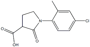 1-(4-chloro-2-methylphenyl)-2-oxopyrrolidine-3-carboxylic acid Structure