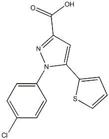 1-(4-chlorophenyl)-5-(thiophen-2-yl)-1H-pyrazole-3-carboxylic acid Structure