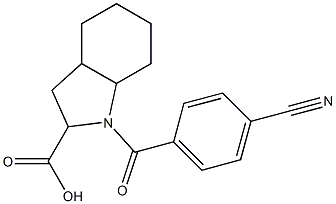 1-(4-cyanobenzoyl)octahydro-1H-indole-2-carboxylic acid Structure