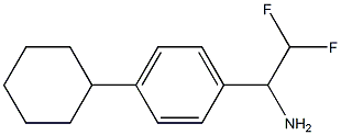 1-(4-cyclohexylphenyl)-2,2-difluoroethan-1-amine 구조식 이미지