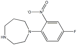 1-(4-fluoro-2-nitrophenyl)-1,4-diazepane 구조식 이미지