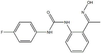 1-(4-fluorophenyl)-3-{2-[1-(hydroxyimino)ethyl]phenyl}urea 구조식 이미지