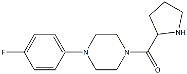 1-(4-fluorophenyl)-4-(pyrrolidin-2-ylcarbonyl)piperazine 구조식 이미지