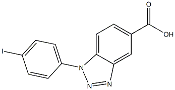 1-(4-iodophenyl)-1H-1,2,3-benzotriazole-5-carboxylic acid 구조식 이미지