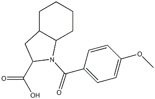 1-(4-methoxybenzoyl)octahydro-1H-indole-2-carboxylic acid Structure