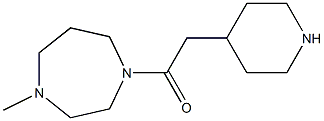 1-(4-methyl-1,4-diazepan-1-yl)-2-(piperidin-4-yl)ethan-1-one 구조식 이미지