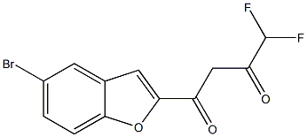 1-(5-bromo-1-benzofuran-2-yl)-4,4-difluorobutane-1,3-dione 구조식 이미지