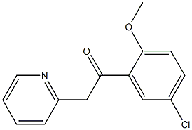 1-(5-chloro-2-methoxyphenyl)-2-(pyridin-2-yl)ethan-1-one 구조식 이미지