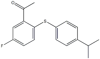 1-(5-fluoro-2-{[4-(propan-2-yl)phenyl]sulfanyl}phenyl)ethan-1-one Structure