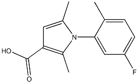 1-(5-fluoro-2-methylphenyl)-2,5-dimethyl-1H-pyrrole-3-carboxylic acid 구조식 이미지