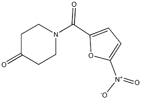 1-(5-nitro-2-furoyl)piperidin-4-one 구조식 이미지