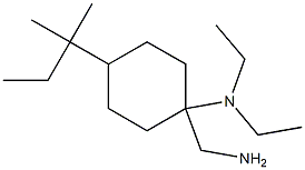 1-(aminomethyl)-N,N-diethyl-4-(2-methylbutan-2-yl)cyclohexan-1-amine 구조식 이미지