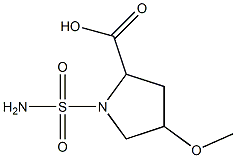 1-(aminosulfonyl)-4-methoxypyrrolidine-2-carboxylic acid Structure