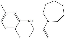 1-(azepan-1-yl)-2-[(2-fluoro-5-methylphenyl)amino]propan-1-one Structure