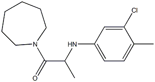 1-(azepan-1-yl)-2-[(3-chloro-4-methylphenyl)amino]propan-1-one 구조식 이미지
