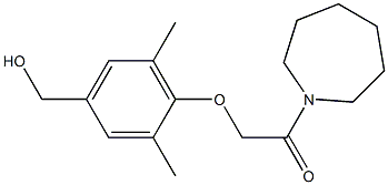 1-(azepan-1-yl)-2-[4-(hydroxymethyl)-2,6-dimethylphenoxy]ethan-1-one 구조식 이미지