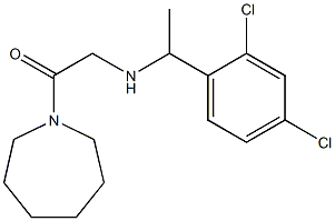 1-(azepan-1-yl)-2-{[1-(2,4-dichlorophenyl)ethyl]amino}ethan-1-one Structure