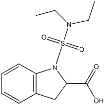 1-(diethylsulfamoyl)-2,3-dihydro-1H-indole-2-carboxylic acid Structure