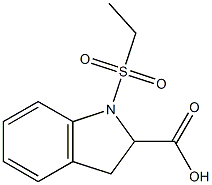 1-(ethanesulfonyl)-2,3-dihydro-1H-indole-2-carboxylic acid Structure