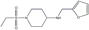 1-(ethanesulfonyl)-N-(furan-2-ylmethyl)piperidin-4-amine 구조식 이미지