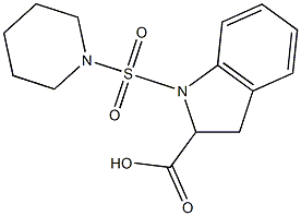 1-(piperidine-1-sulfonyl)-2,3-dihydro-1H-indole-2-carboxylic acid 구조식 이미지