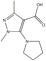 1,3-dimethyl-5-(pyrrolidin-1-yl)-1H-pyrazole-4-carboxylic acid 구조식 이미지