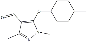 1,3-dimethyl-5-[(4-methylcyclohexyl)oxy]-1H-pyrazole-4-carbaldehyde Structure