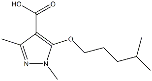 1,3-dimethyl-5-[(4-methylpentyl)oxy]-1H-pyrazole-4-carboxylic acid Structure