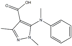 1,3-dimethyl-5-[methyl(phenyl)amino]-1H-pyrazole-4-carboxylic acid Structure