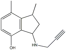 1,7-dimethyl-3-(prop-2-yn-1-ylamino)-2,3-dihydro-1H-inden-4-ol 구조식 이미지