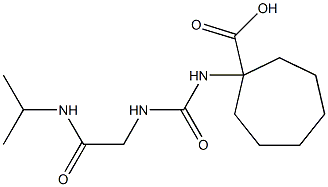 1-[({[2-(isopropylamino)-2-oxoethyl]amino}carbonyl)amino]cycloheptanecarboxylic acid 구조식 이미지