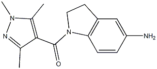1-[(1,3,5-trimethyl-1H-pyrazol-4-yl)carbonyl]-2,3-dihydro-1H-indol-5-amine Structure