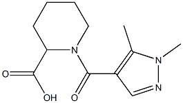 1-[(1,5-dimethyl-1H-pyrazol-4-yl)carbonyl]piperidine-2-carboxylic acid 구조식 이미지